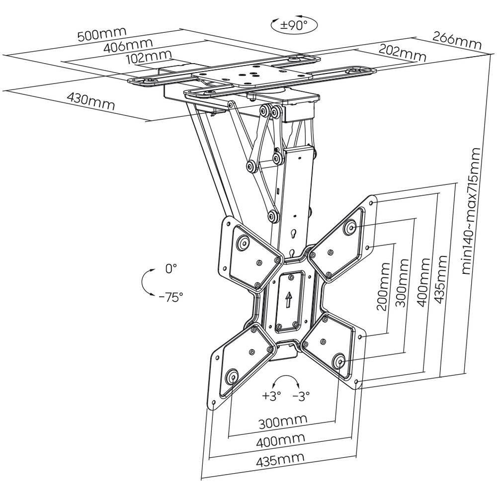 My Wall  Support motorisé et pliable pour écrans plats 