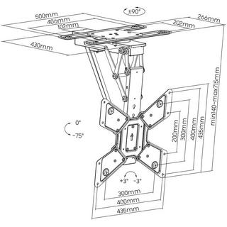 My Wall  Support motorisé et pliable pour écrans plats 