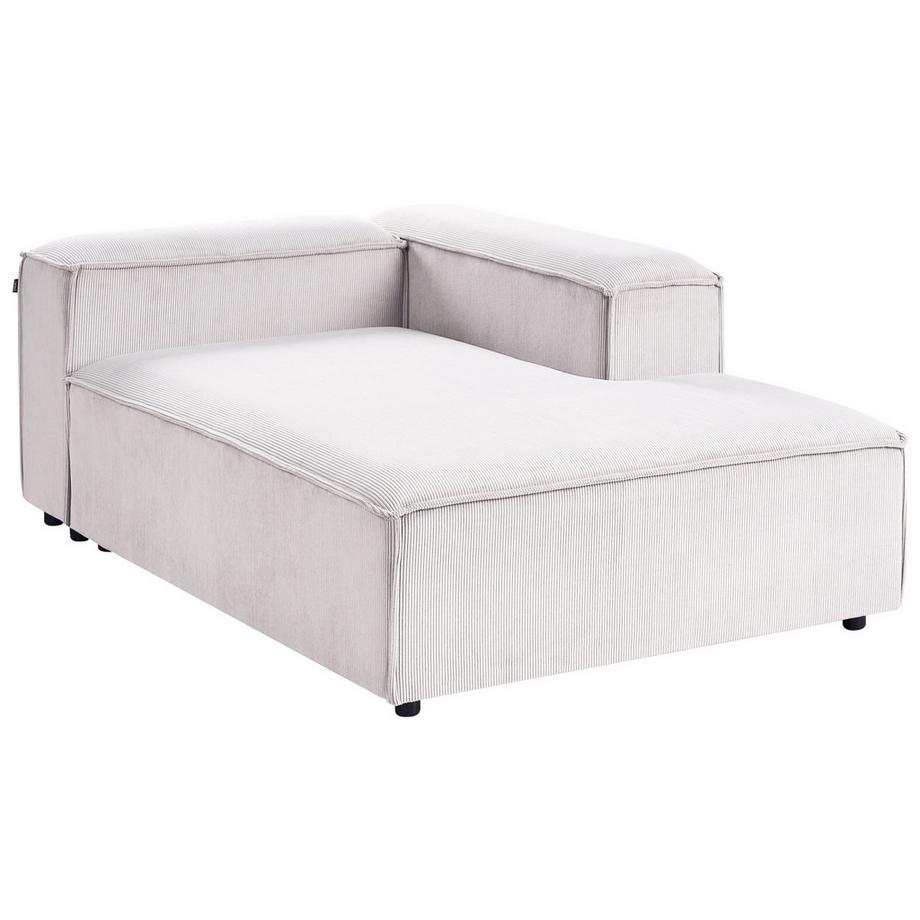 Beliani Chaise longue côté gauche en Velours côtelé Moderne ARDAL  