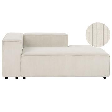 Chaise longue côté gauche en Velours côtelé Moderne ARDAL