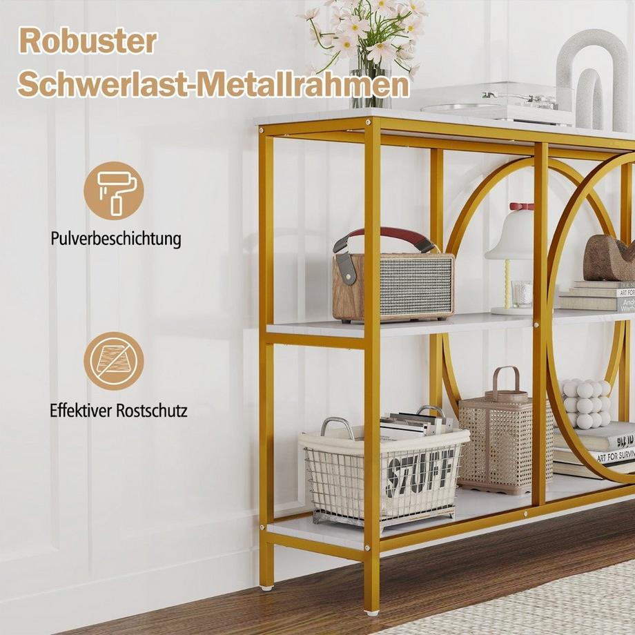Northix Konsolentisch mit 3-stufigem Stauraum  