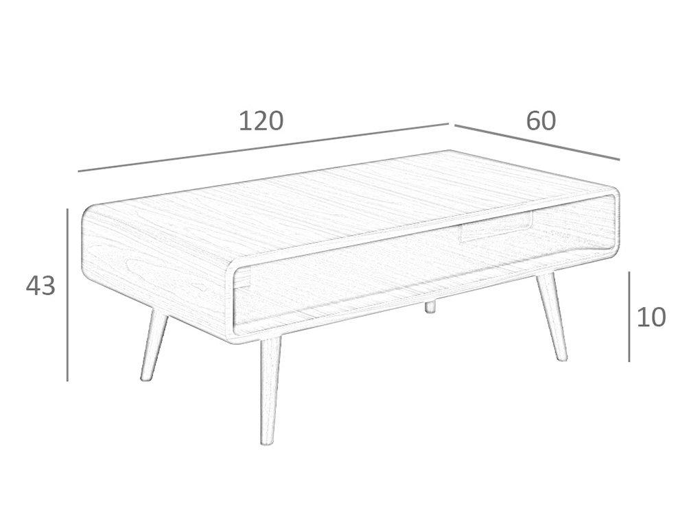 ANGEL CERDA Table basse de noyer  