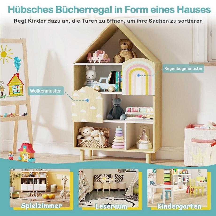 Northix Libreria per bambini con 2 ante  
