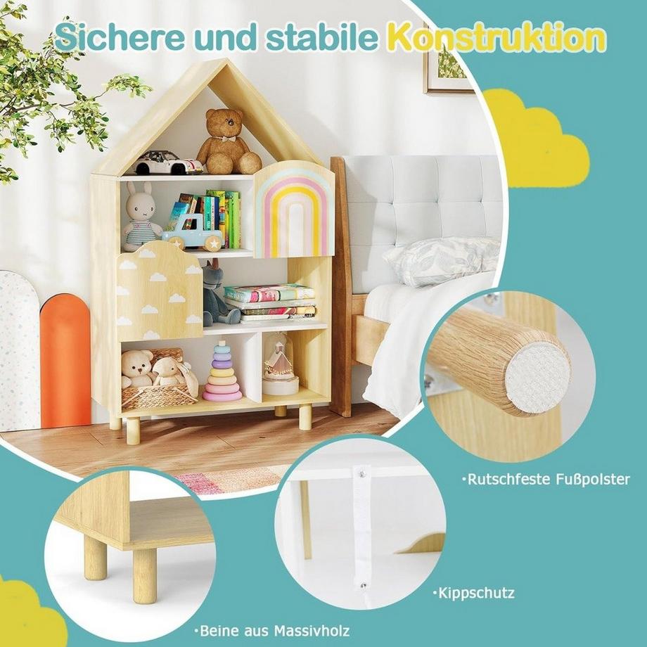 Northix Libreria per bambini con 2 ante  