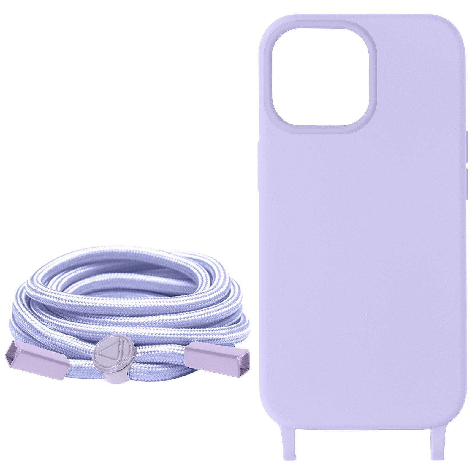 Avizar  Cover cordino iPhone 15 Pro Max lilla 