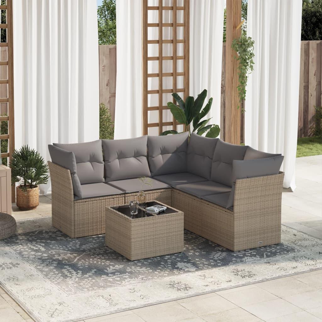 VidaXL set divano da giardino Polirattan  