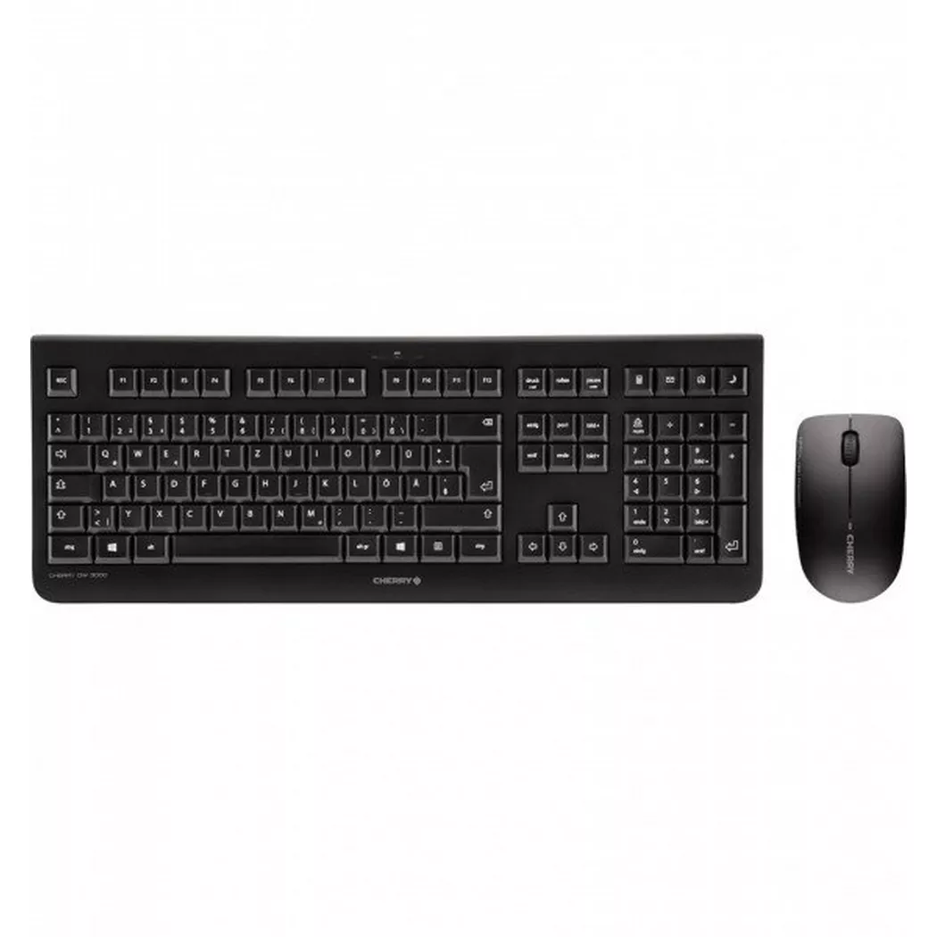 CHERRY DW 3000 keyboard Mouse included Universal RF Wireless QWERTZ German Black