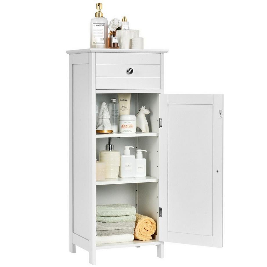 Northio Meuble de salle de bain colonne armoire autoportante avec tiroir  