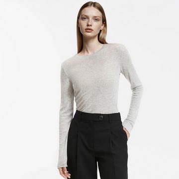 Langarm-Shirt mit rundem Ausschnitt