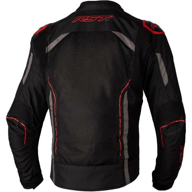 Image of Textil-motorradjacke S1 Mesh Ce Unisex Schwarz / Rot M