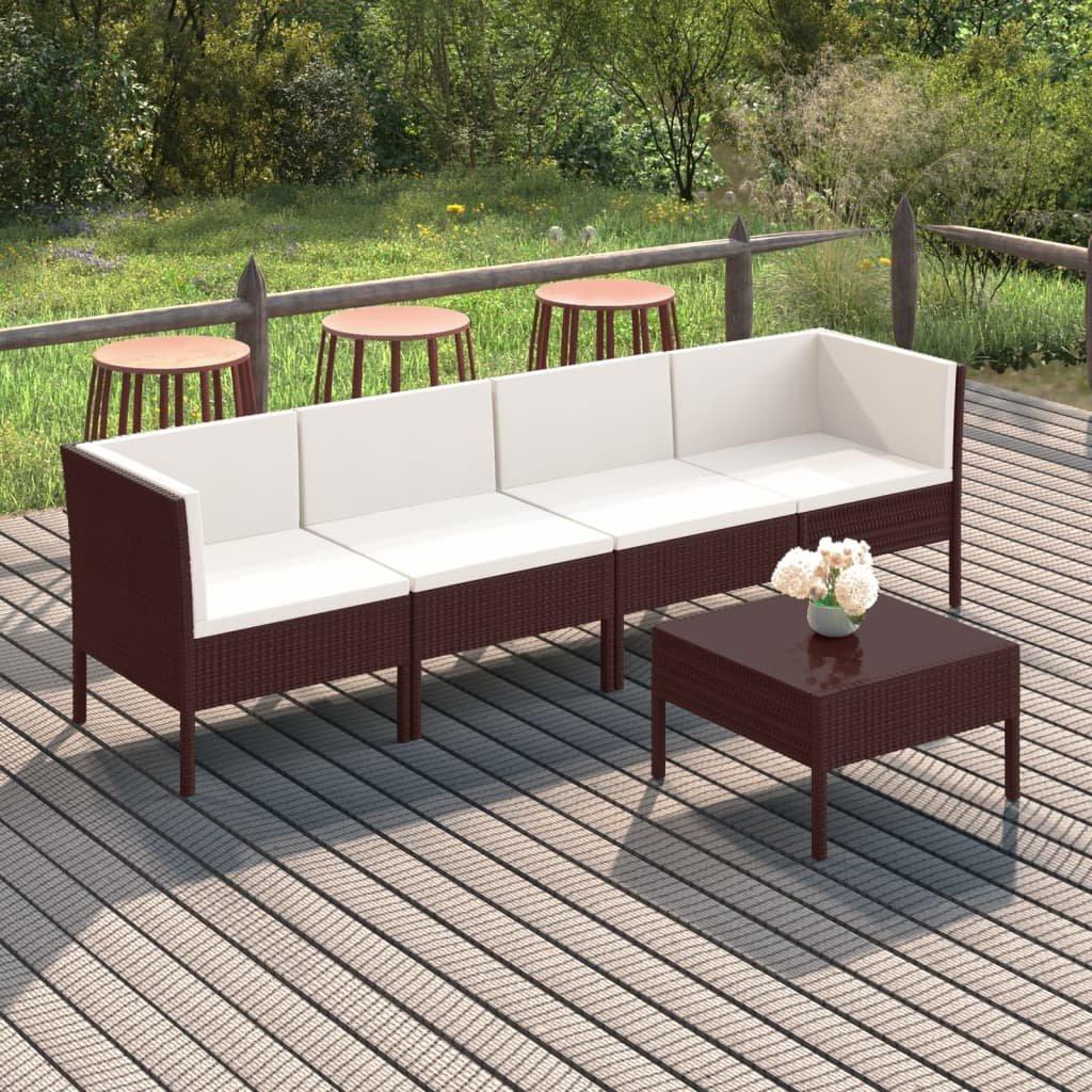 VidaXL Garten-sofagarnitur poly-rattan  