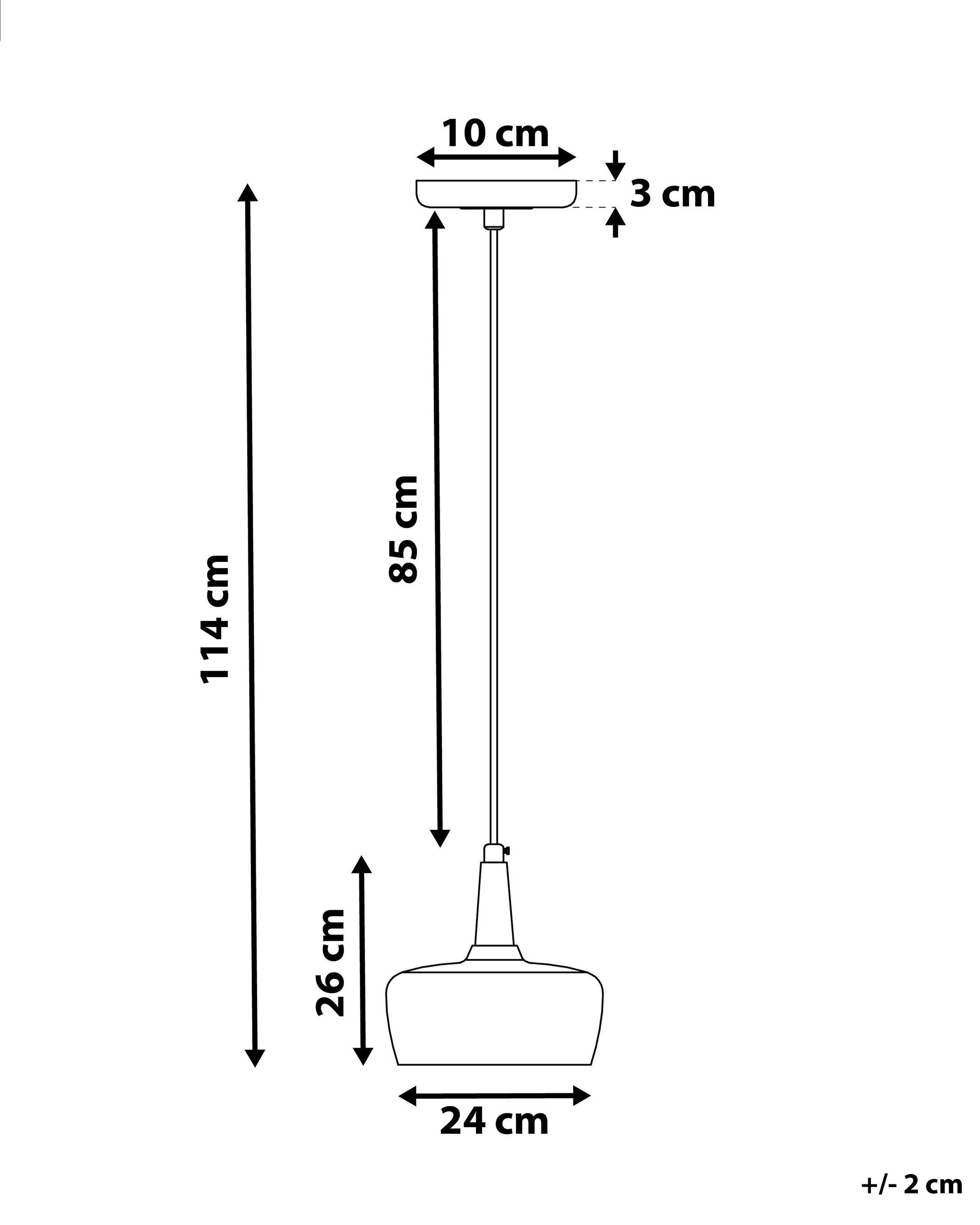 Beliani Lampe suspension en Plâtre Industriel BURANO  