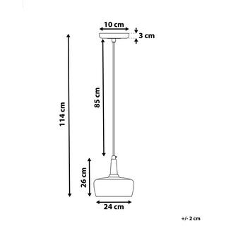 Beliani Lampe suspension en Plâtre Industriel BURANO  