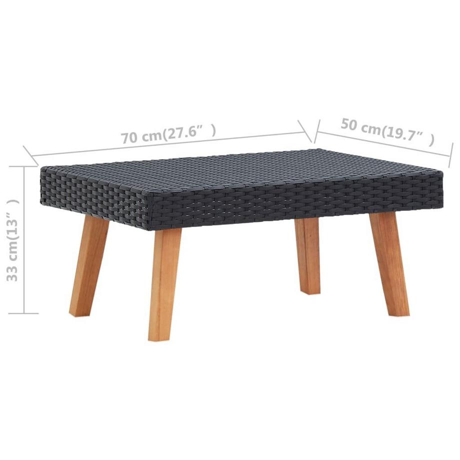 VidaXL Table basse rotin synthétique  