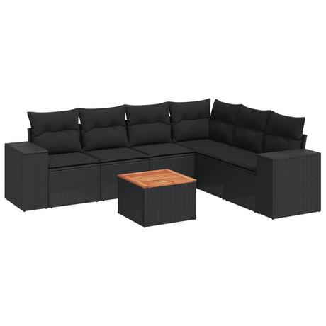 VidaXL set divano da giardino Polirattan  