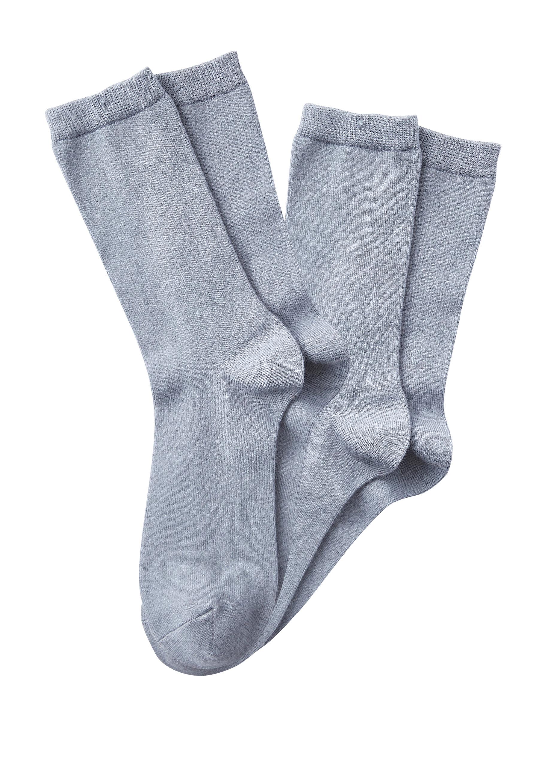 Image of 2er-pack Wadensocken Mit Kaschmir Herren Grau 45-47