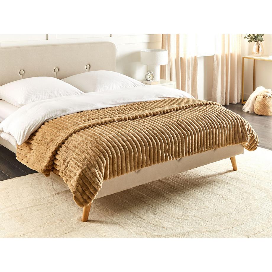 Beliani Couvre-lit en Fausse Fourrure Moderne RAKYA  