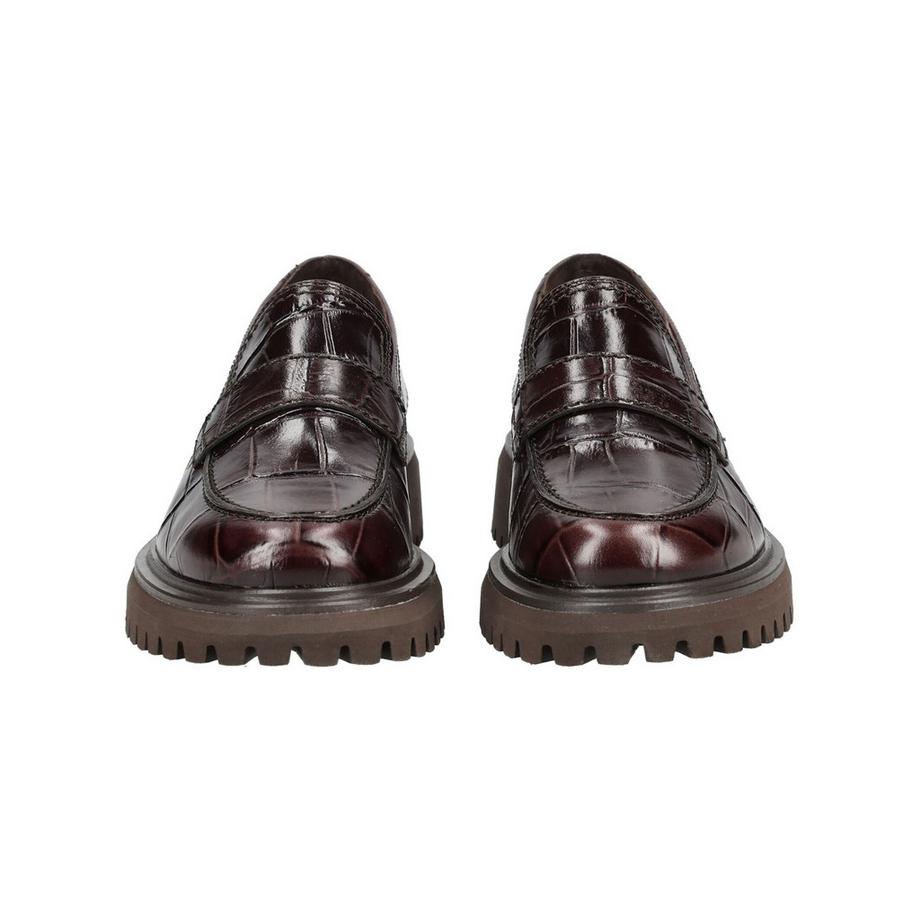 Paul Green Mocassin à imprimé croco et semelle épaisse  