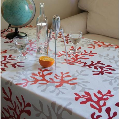 Fleur de Soleil Nappe enduite Corail  