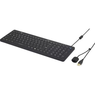 Conrad  RF-4676661 Tastatur Maus enthalten USB QWERTZ Deutsch Schwarz 
