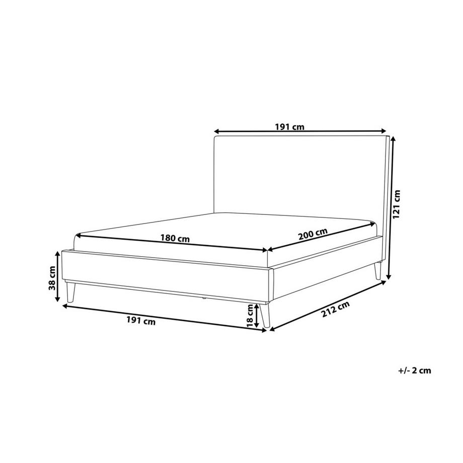 Beliani Letto en Velluto  BAYONNE  