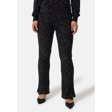 Pantalon en laine et cachemire avec paillettes