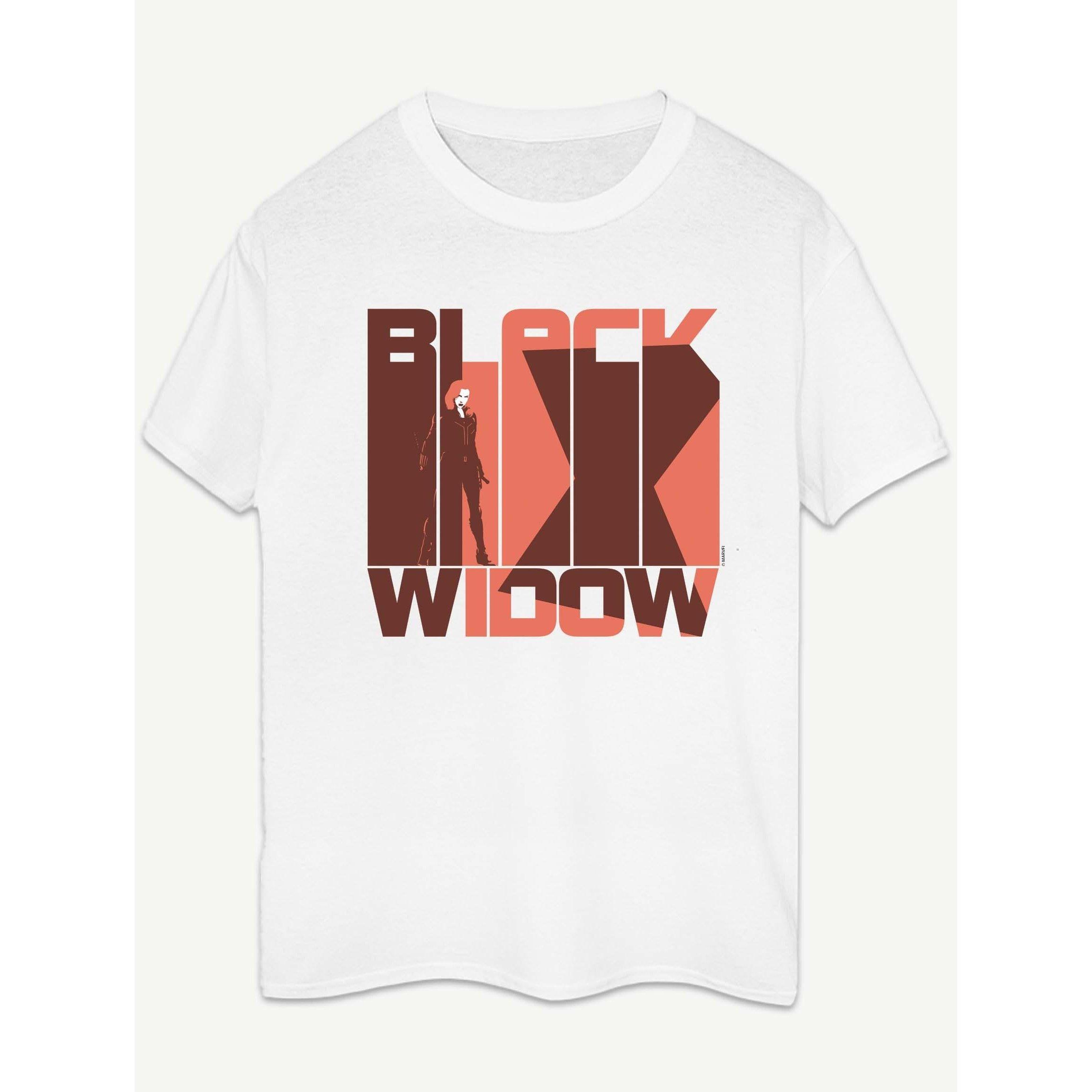 Image of Black Widow Movie Bars Logo Tshirt Damen Weiss L