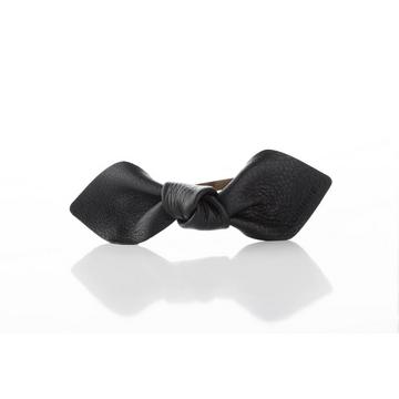 Leather Bow Big On Clip