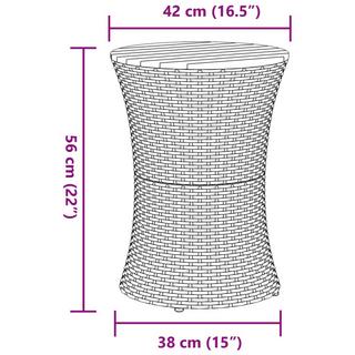 VidaXL Garten beistelltisch poly-rattan  