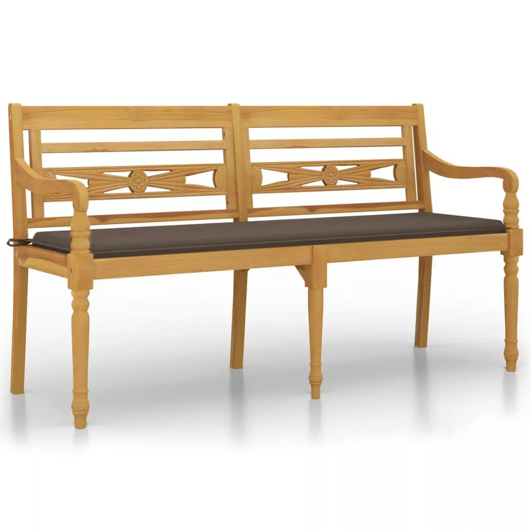 VidaXL - Banc teck, One Size, Marron