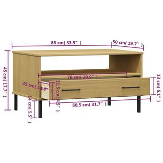 VidaXL tavolino da salotto Legno  