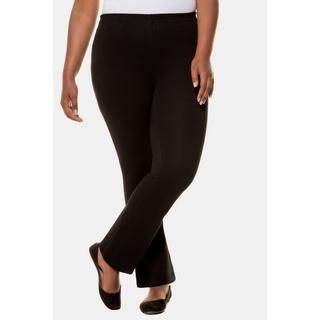 Ulla Popken  Hose, Yogahose, Jersey, ausgestelltes Bein, Elastikbund 