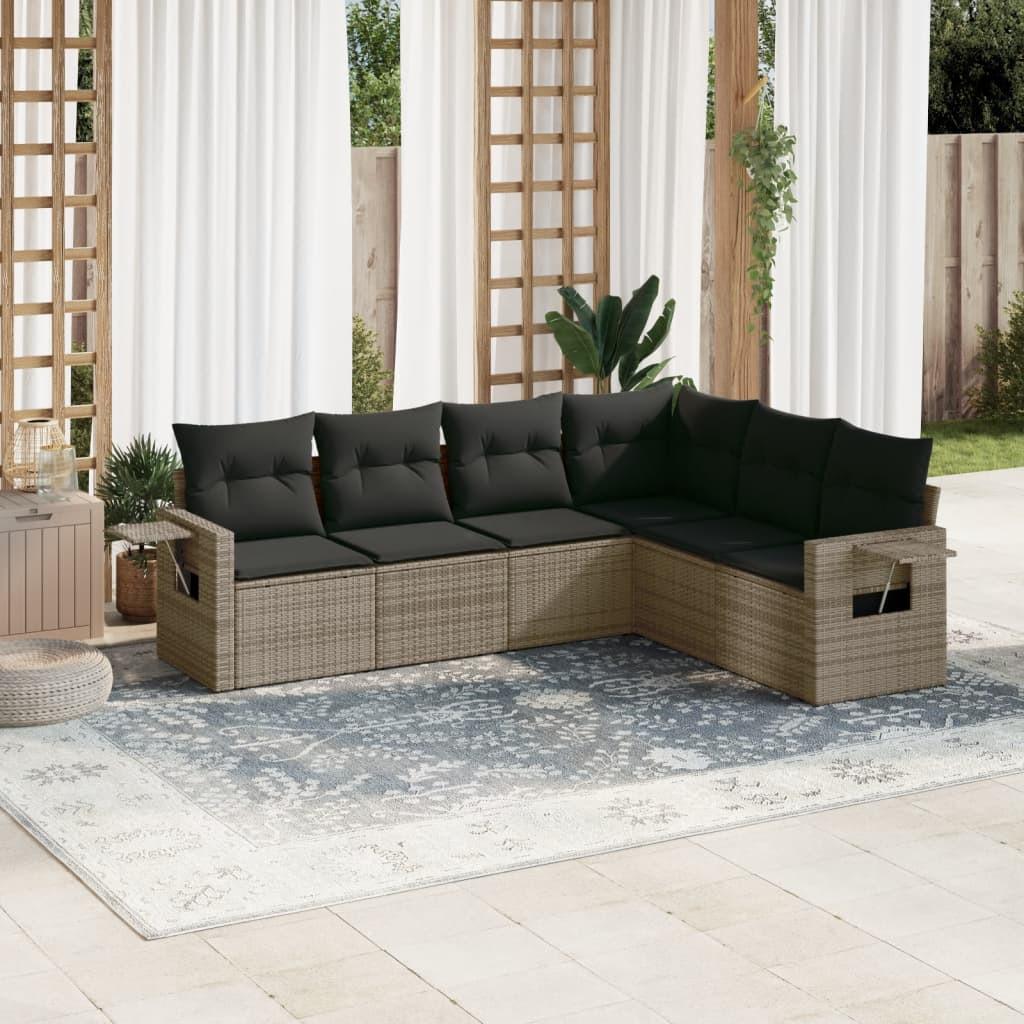 VidaXL set divano da giardino Polirattan  