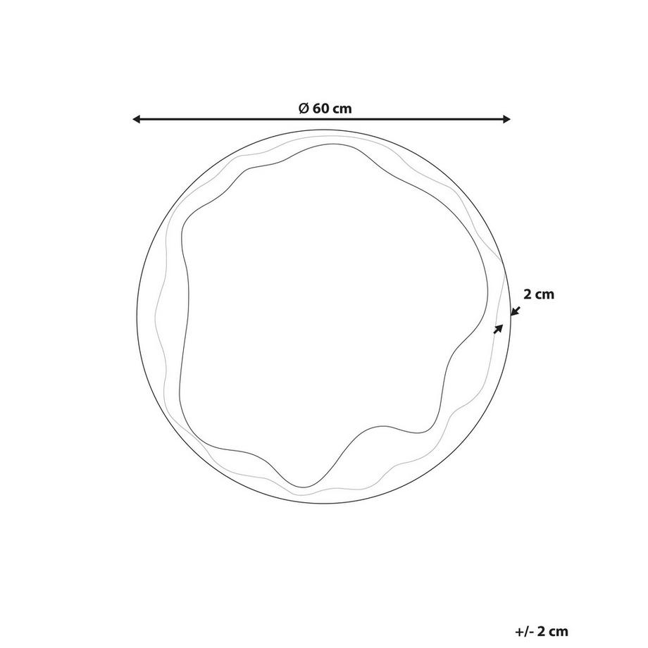 Beliani Wandspiegel aus Kiefernholz Retro LANGON  
