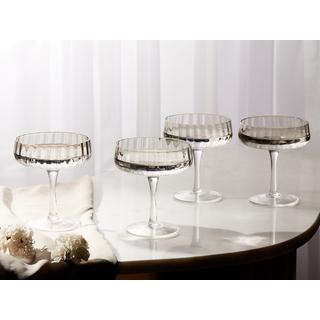 Beliani Coupes à champagne en Verre Moderne QUARTZ  