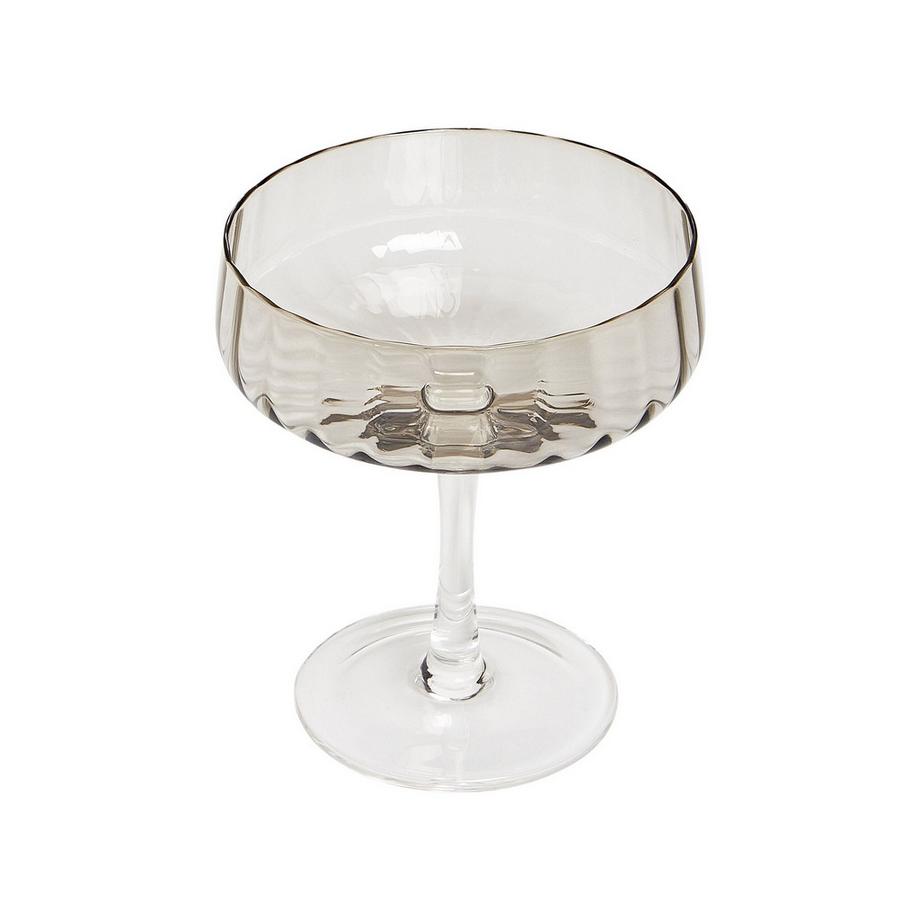 Beliani Set di 4 coppe da champagne en Vetro Retrò QUARTZ  