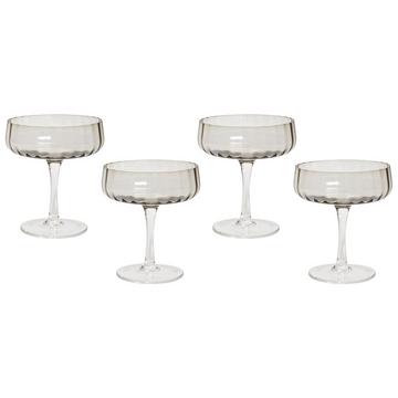 Champagnerschalen im 4er Set aus Glas Retro QUARTZ