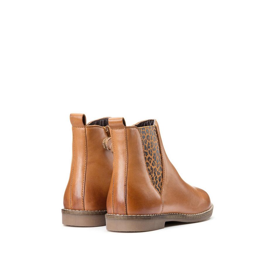 La Redoute Collections  Chelsea-Boots aus Leder mit Leopardenmuster 