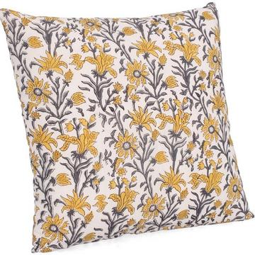 Coussin Gabrielle jaune 45x45