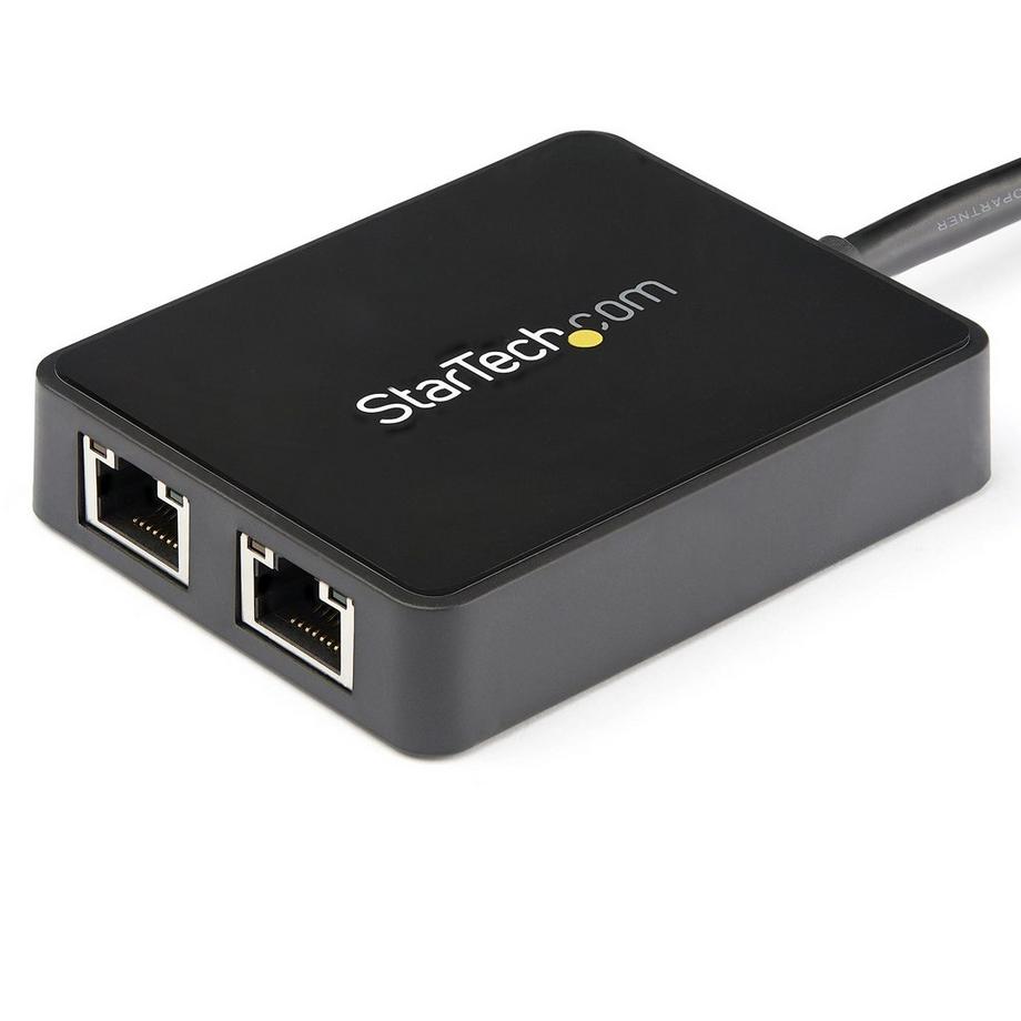 STARTECH.COM  Adattatore USB 3.0 a doppia porta Ethernet Gigabit (RJ45) NIC con porta USB integrata 