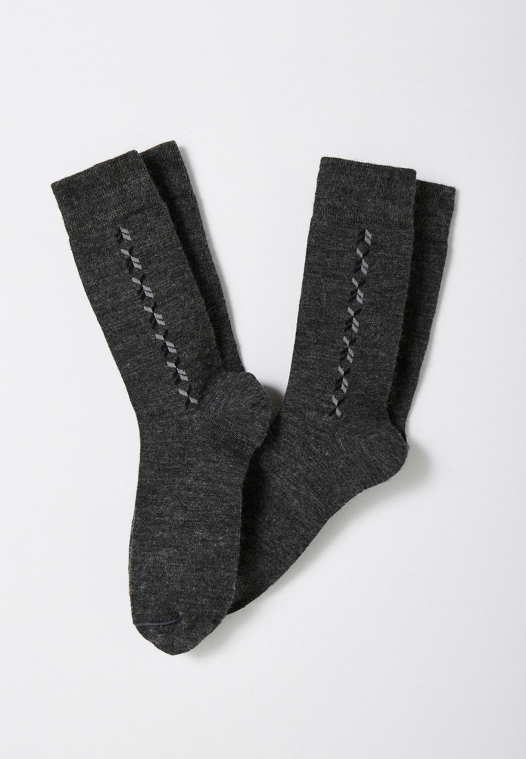 Image of Socken Aus Thermolactyl-woll-mix Im 2er-pack. Herren Grau 39-41