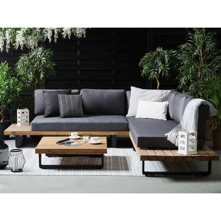 Beliani Set lounge pour jardin en Bois d'acacia certifié FSC® Moderne MYKONOS  