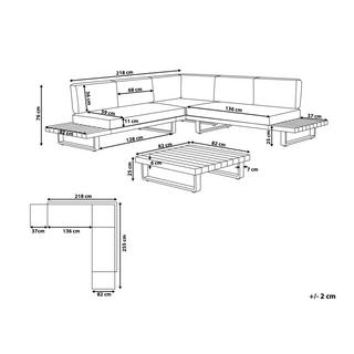 Beliani Set lounge pour jardin en Bois d'acacia certifié FSC® Moderne MYKONOS  