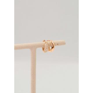 MUAU Schmuck  Creolen Rotgold 750 Brillanten 0.47ct. Scharnier 12mm 