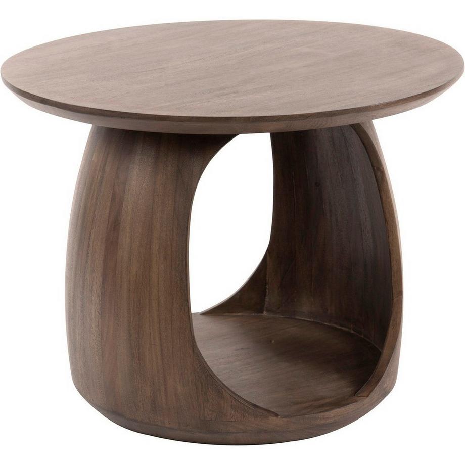 Table d'appoint Flow Solid acacia glaze brown M