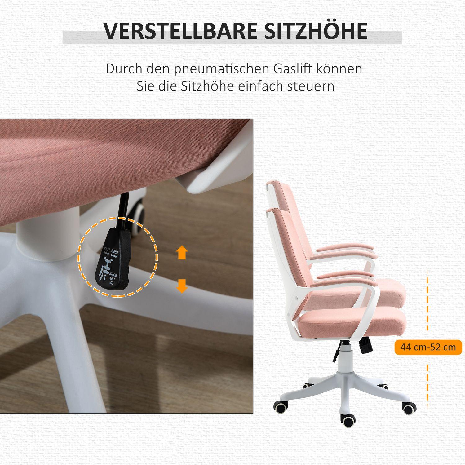 Northio Chaise De Bureau Chaise De Bureau Ergonomique, Réglable En Hauteur, Fonction Berçante, Dossier Épais, Roues Pivotantes À 360°  