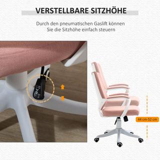 Northio Chaise De Bureau Chaise De Bureau Ergonomique, Réglable En Hauteur, Fonction Berçante, Dossier Épais, Roues Pivotantes À 360°  