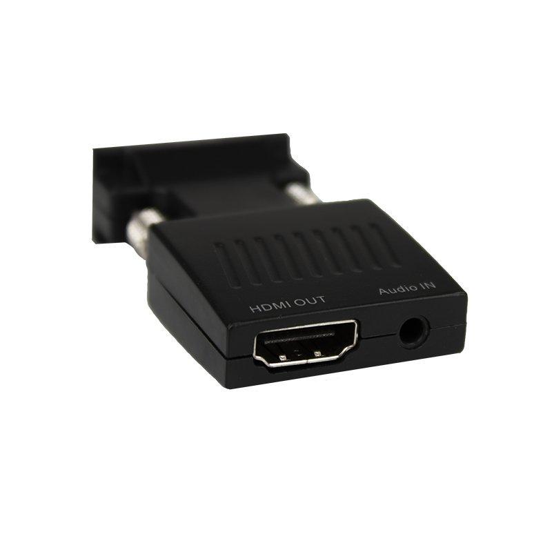 eStore  Adattatore da VGA a HDMI con jack audio da 3,5 mm 