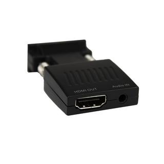 eStore  Adattatore da VGA a HDMI con jack audio da 3,5 mm 