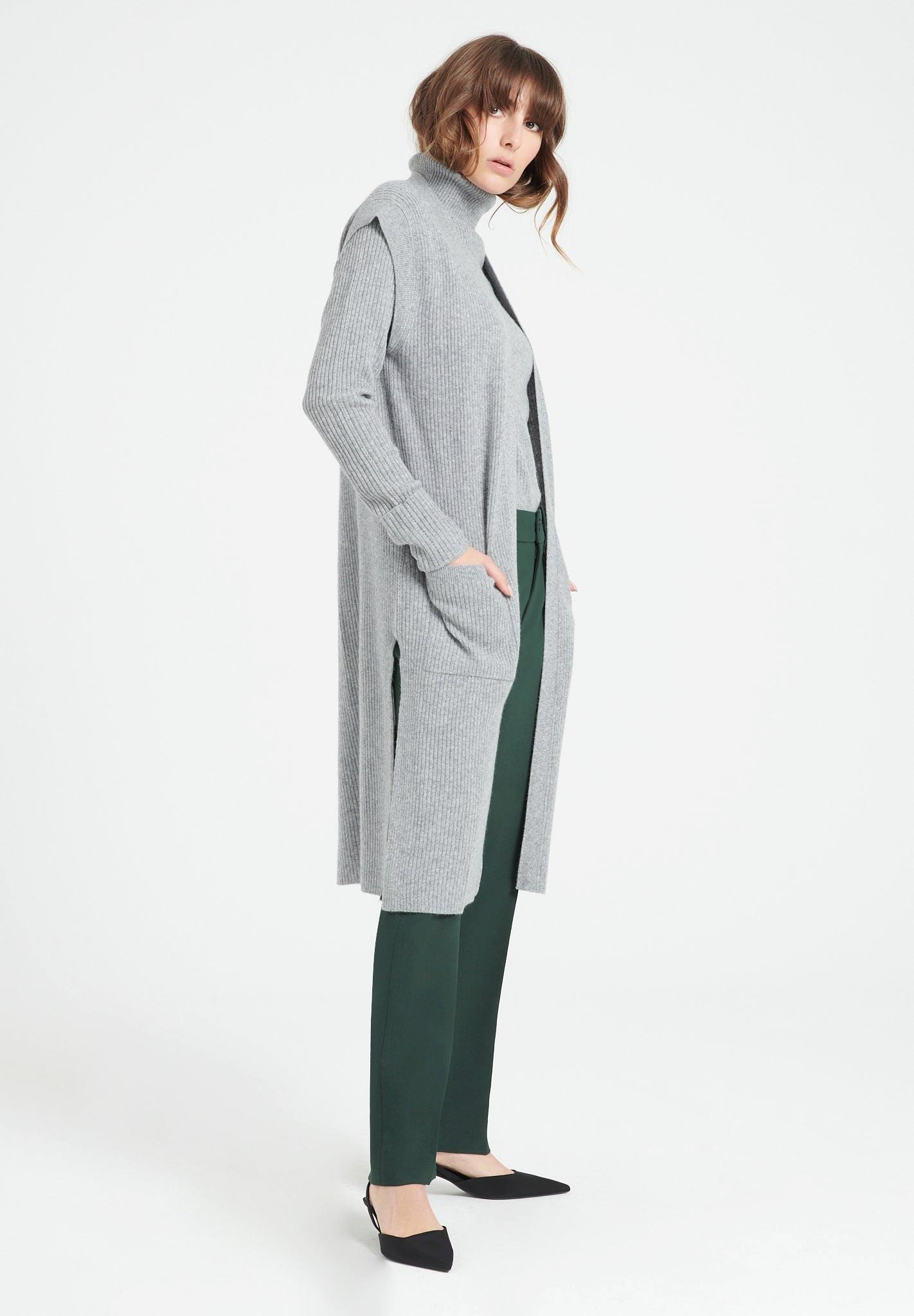 Studio Cashmere8  MIA 6 Long cardigan sans manches - 100% cachemire 